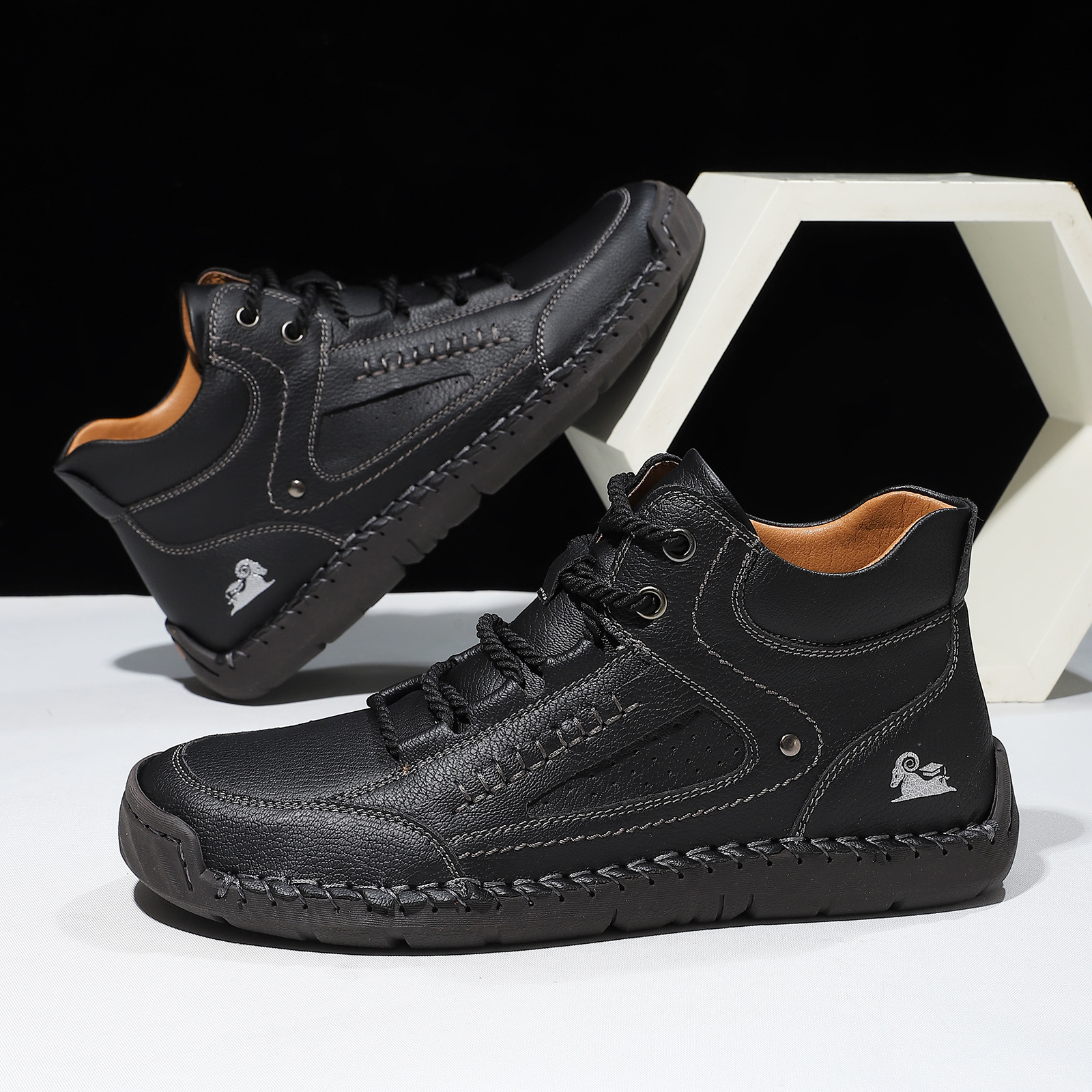 ⏰ Letzter Tag: 70 % Rabatt 🔥 modestylebay Herren Schnürstiefel im Vintage-Look – Knöchelhohe Boots, Größen 37–48