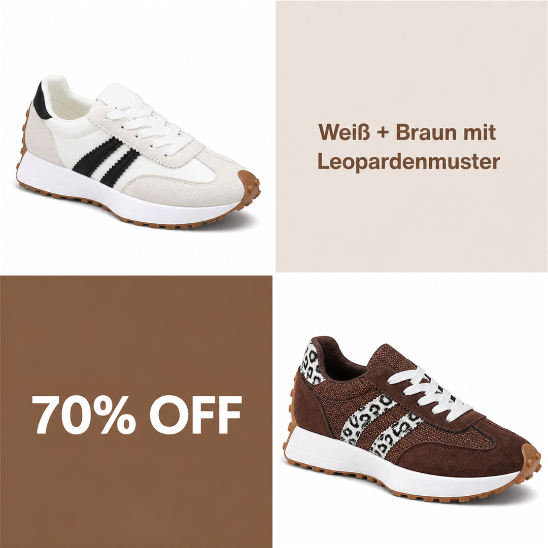 Weiß + Braun mit Leopardenmuster