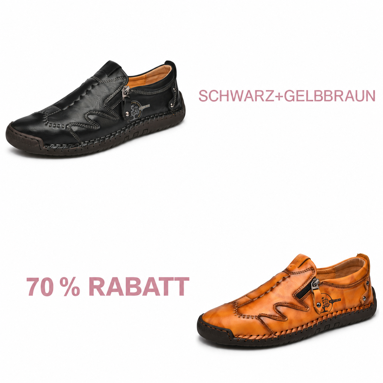 modestylebay – Herren-Freizeitschuhe im Vintage-Stil mit seitlichem Reißverschluss – Ansicht 10