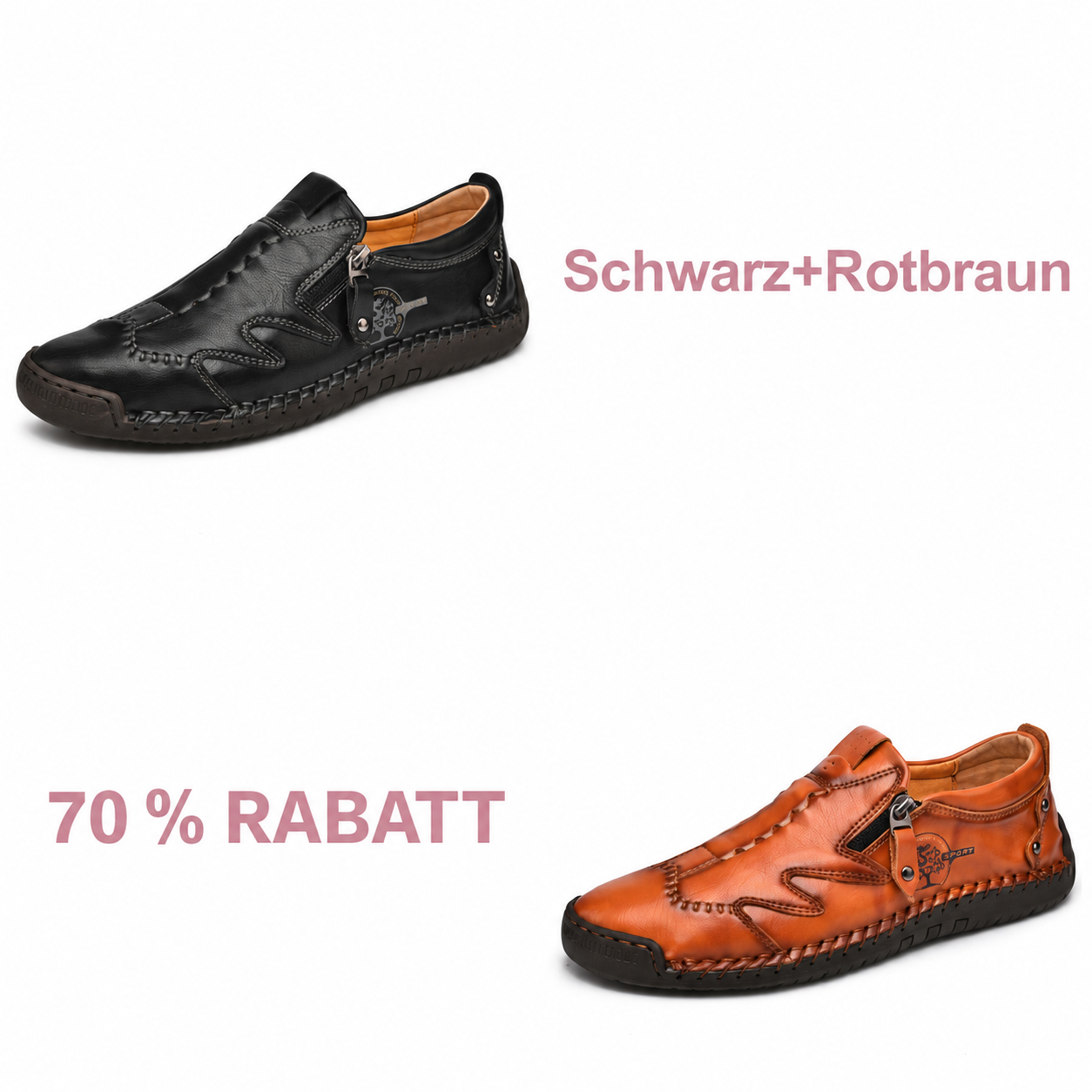 modestylebay – Herren-Freizeitschuhe im Vintage-Stil mit seitlichem Reißverschluss – Ansicht 11