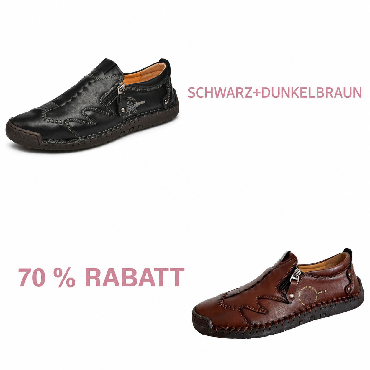 modestylebay – Herren-Freizeitschuhe im Vintage-Stil mit seitlichem Reißverschluss – Ansicht 12
