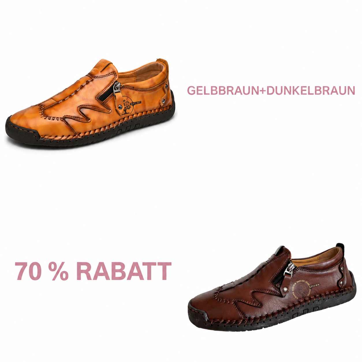 modestylebay – Herren-Freizeitschuhe im Vintage-Stil mit seitlichem Reißverschluss – Ansicht 13