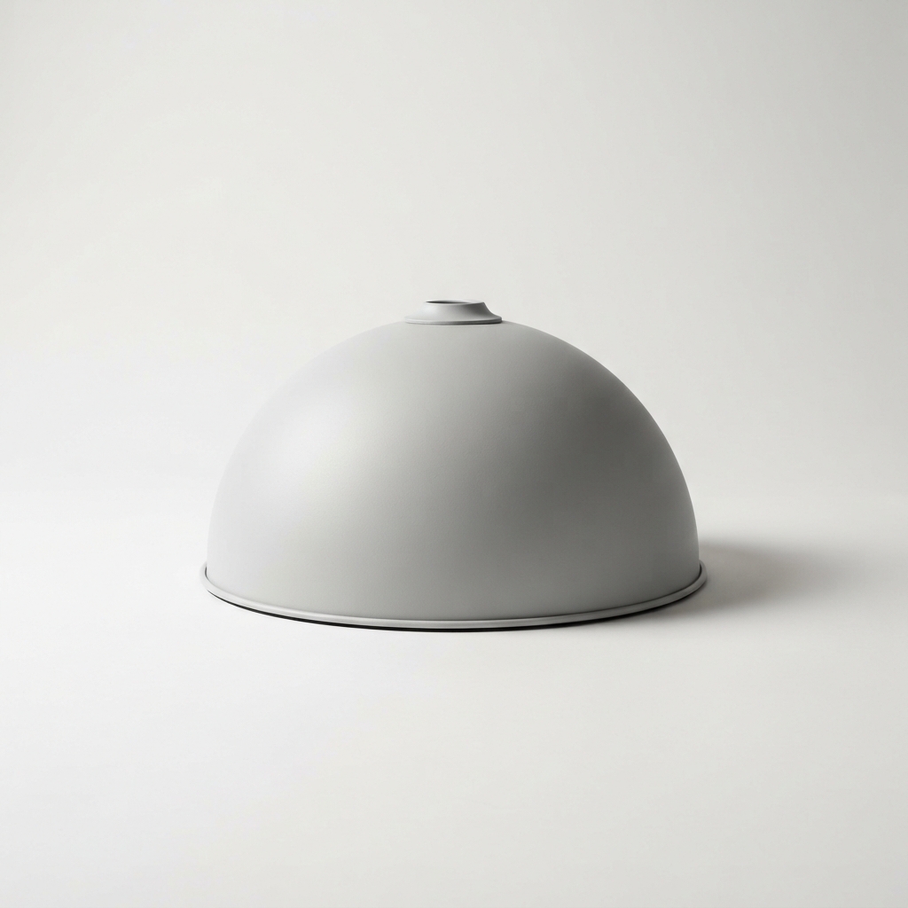 Vintage dome pendant lamp hanging above surface