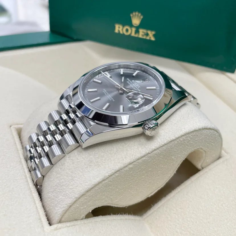 Rolex Datejust 41 mm 126300 Slate Index Jubilee Edelstahluhr