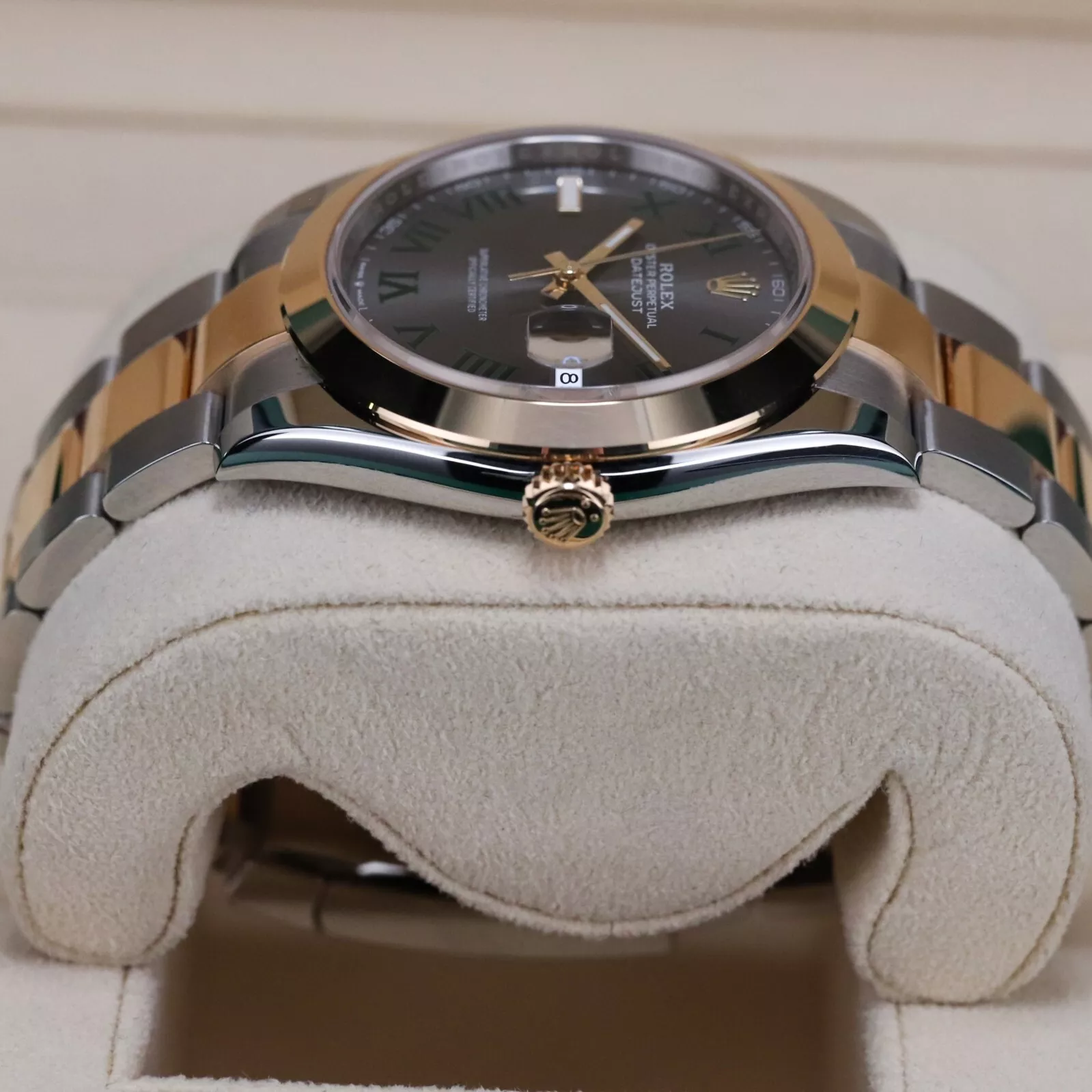 Rolex Datejust 41 mm 126303 Slate Roman Oyster Edelstahl und Gelbgold Herrenuhr