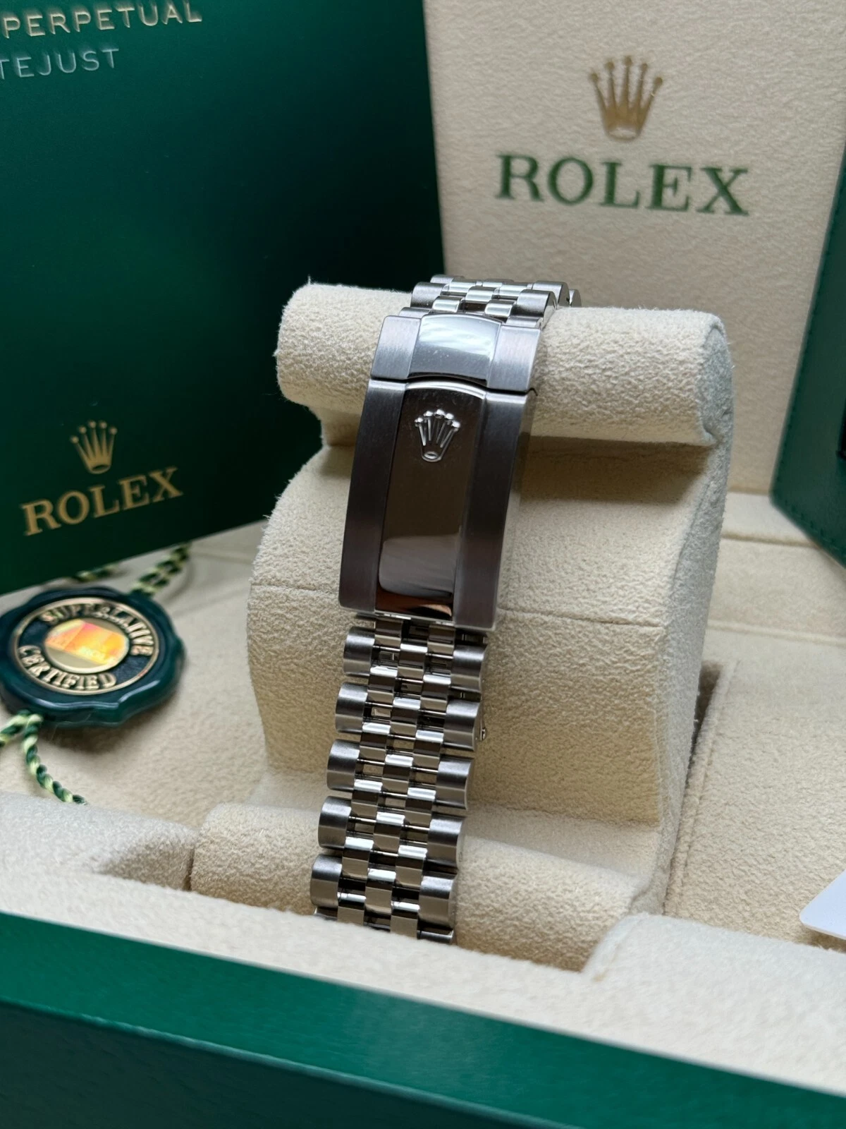 Rolex Datejust 41 mm 126334 Blaue römische Oyster-Edelstahl-Herrenuhr