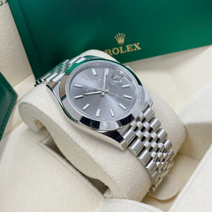 Rolex Datejust 41 mm 126300 Slate Index Jubilee Edelstahluhr