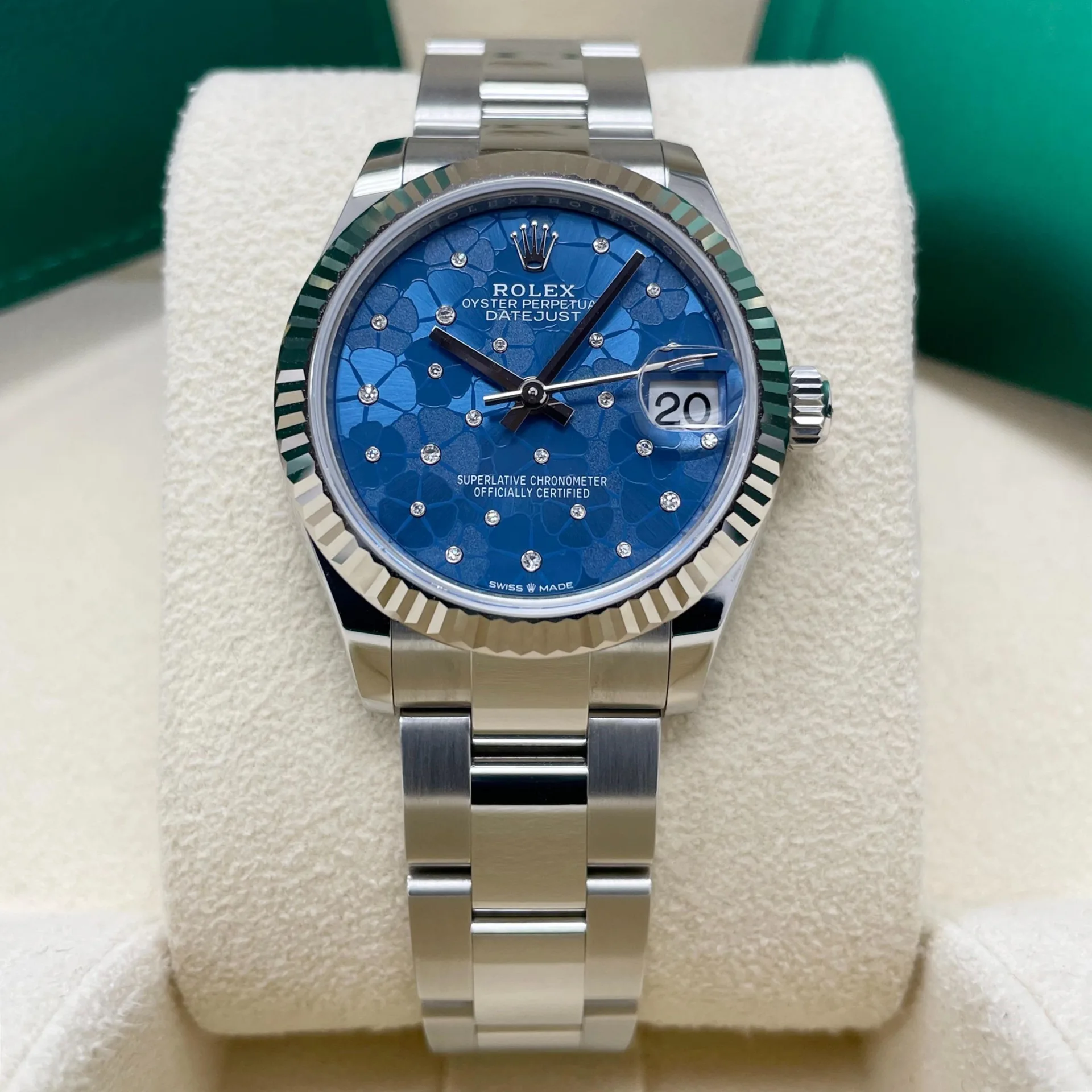Rolex Datejust m278274-0035/0036 Azzurro blaues Zifferblatt Oyster Uhr