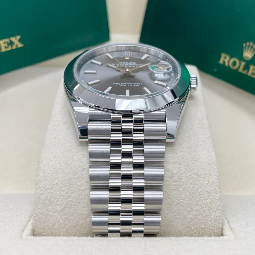 Rolex Datejust 41 mm 126300 Slate Index Jubilee Edelstahluhr