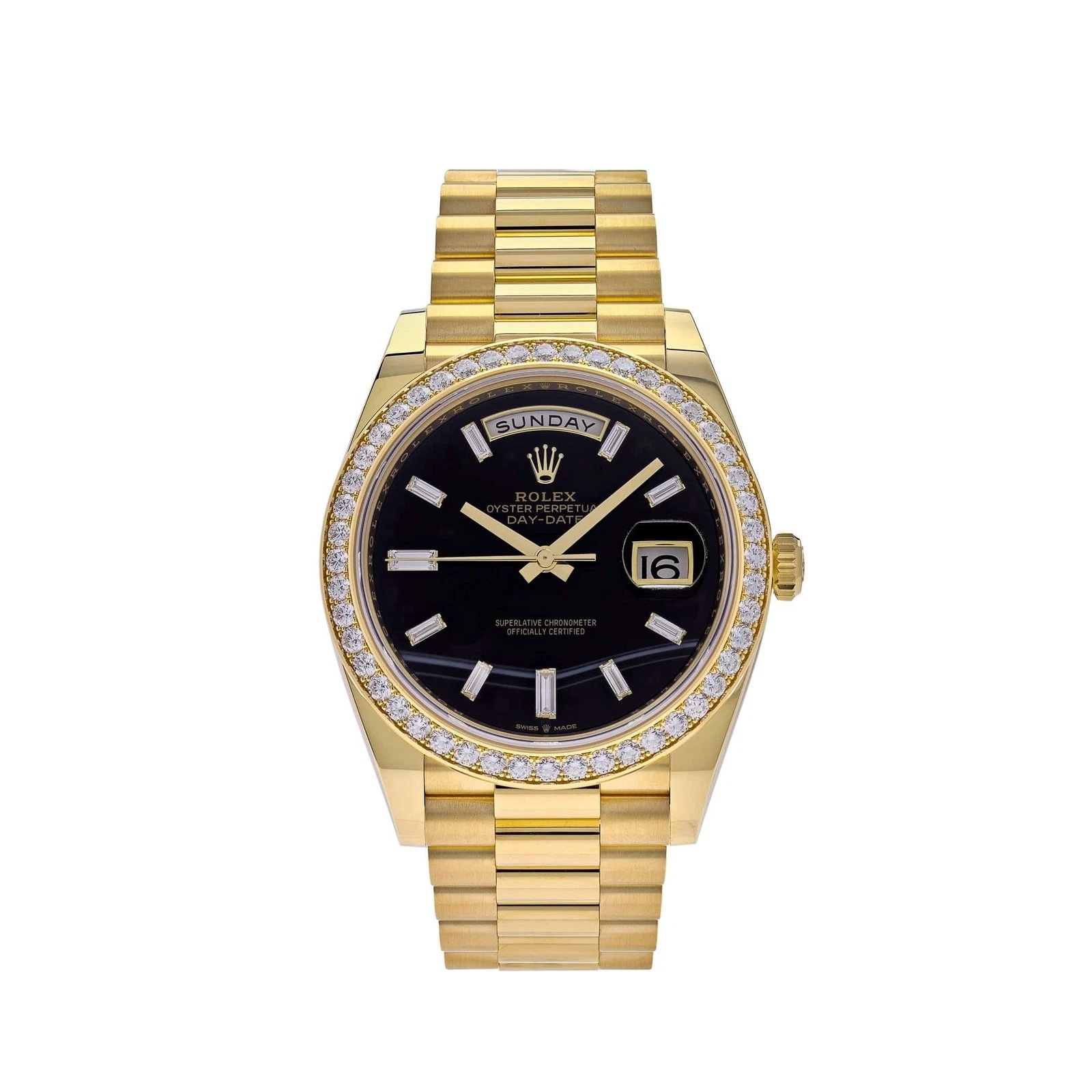 Rolex Day-Date 40 mm Schwarzes Onyx-Zifferblatt 228348RBR-0039