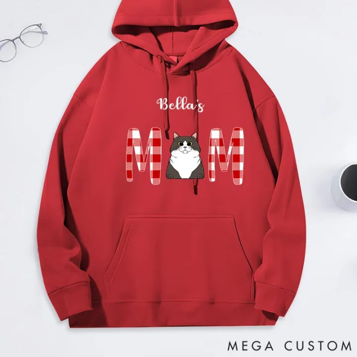 Personalized Cat Lover Cat Mom Classic Hoodies