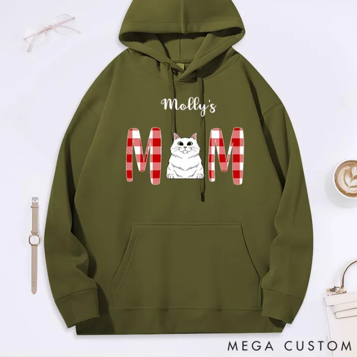 Personalized Cat Lover Cat Mom Classic Hoodies