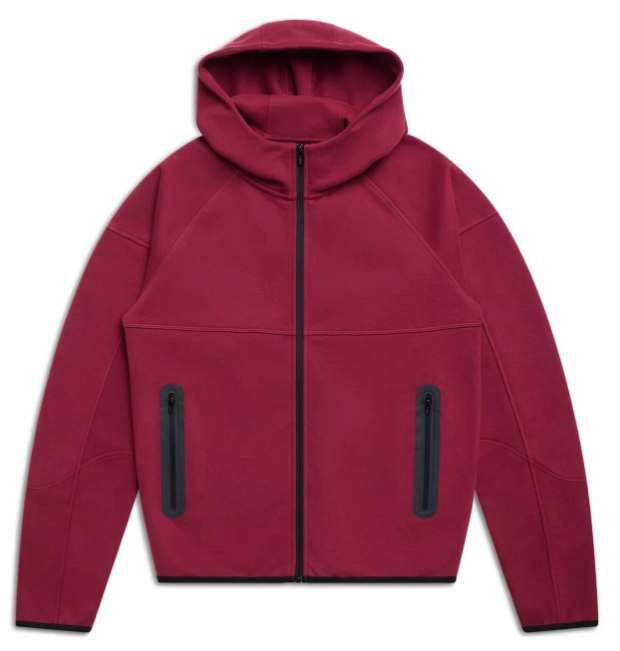 HOODED ROADMAN JACKET WINE RED
