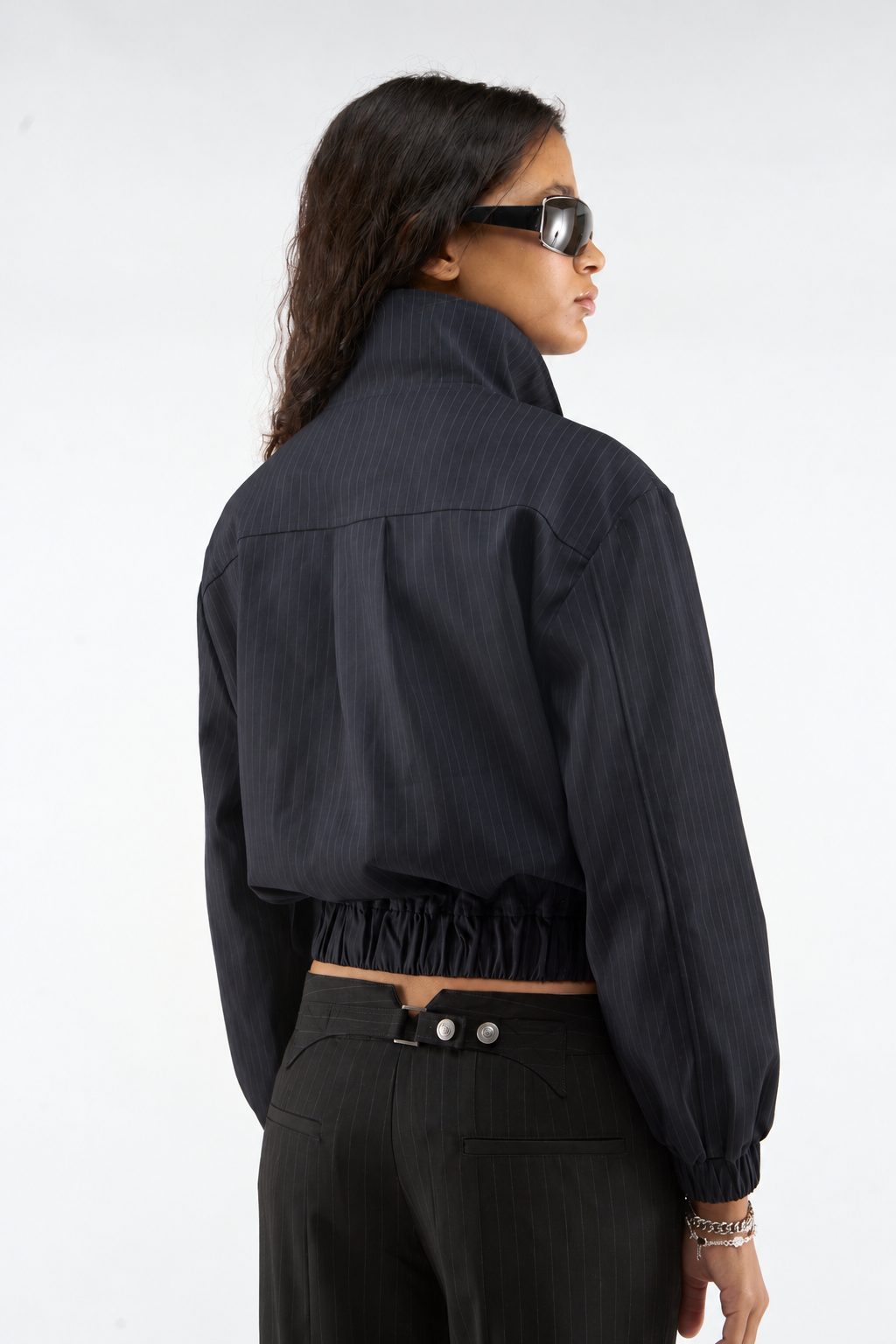 Navy Pinstripe Jacket - 3