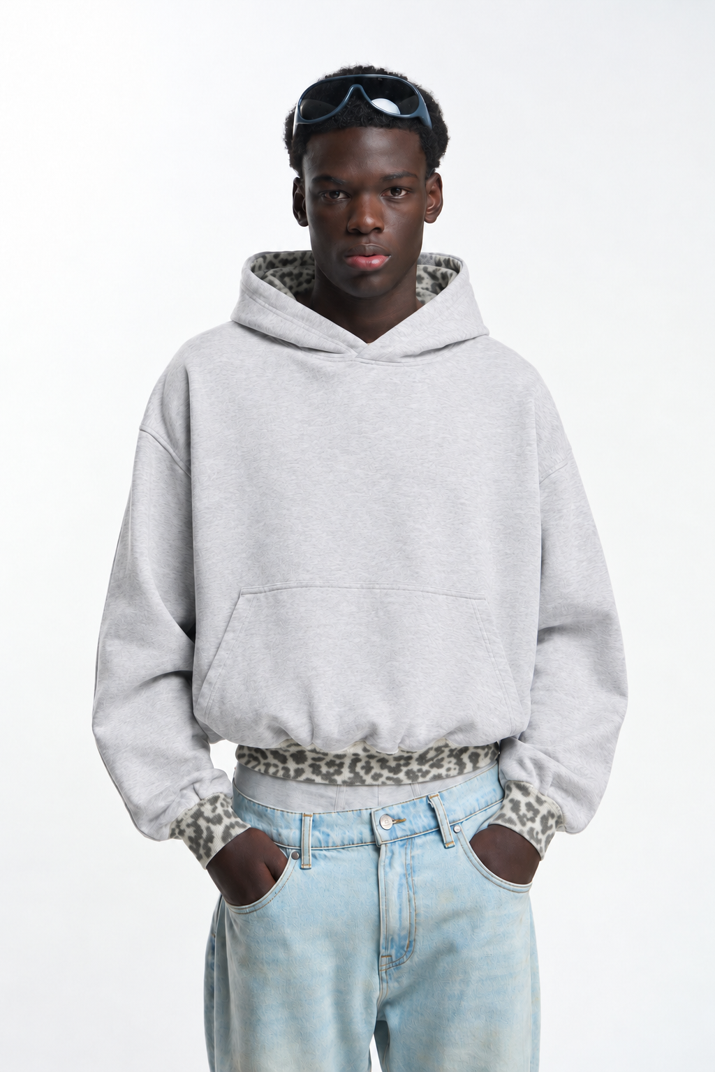 Leo Grey Melange Hoodie - 1