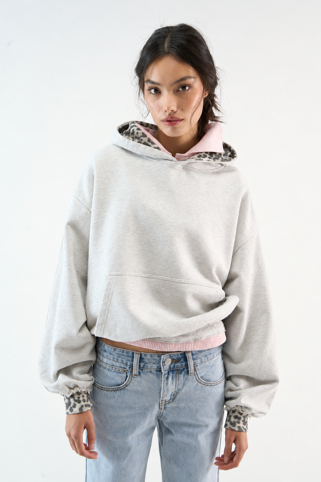 Leo Grey Melange Hoodie - 2