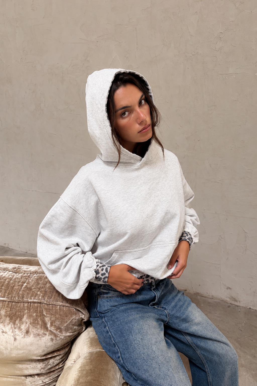 Leo Grey Melange Hoodie - 6