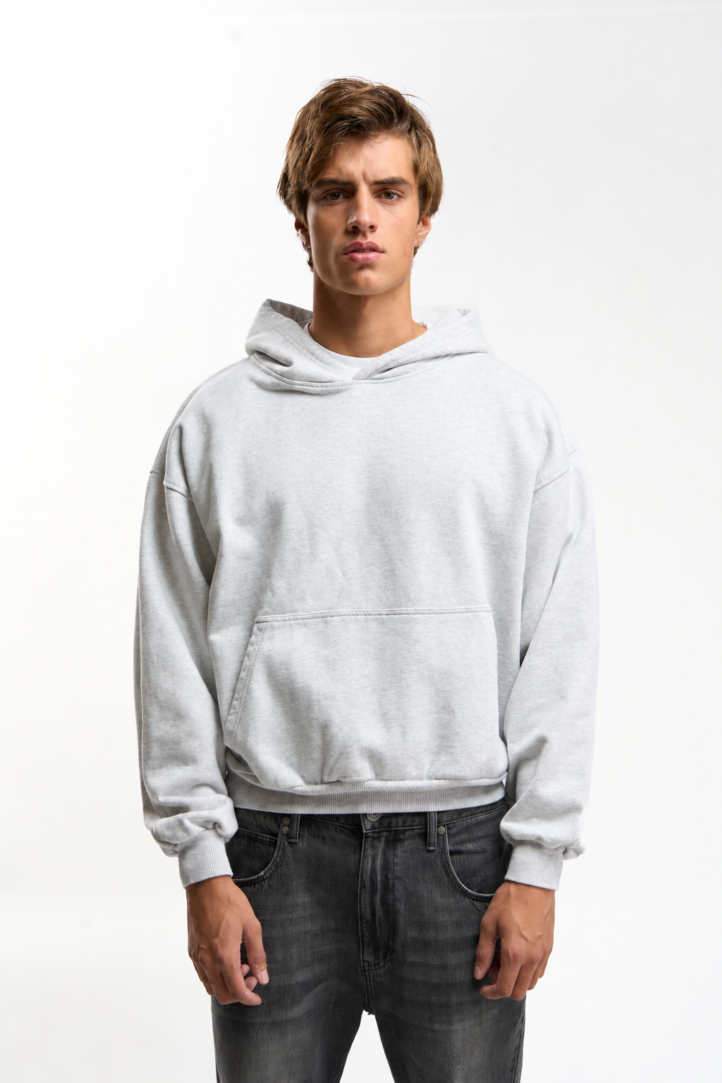 Raw Light Grey Hoodie - 1