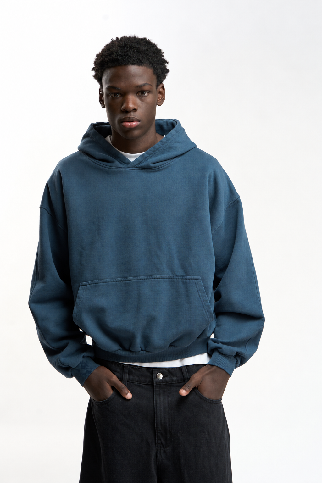 Raw Blue Hoodie - 1