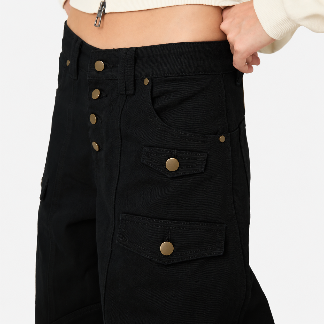 Palais Black Denim Pants