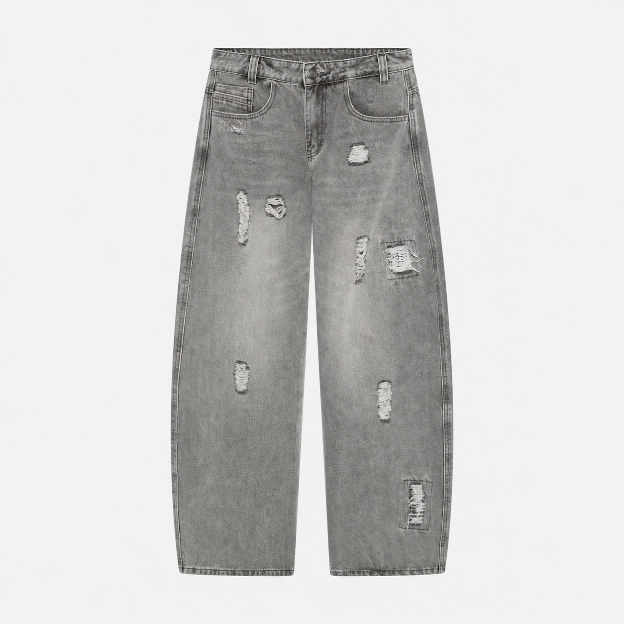 Morgan Grey Balloon Denim Pants