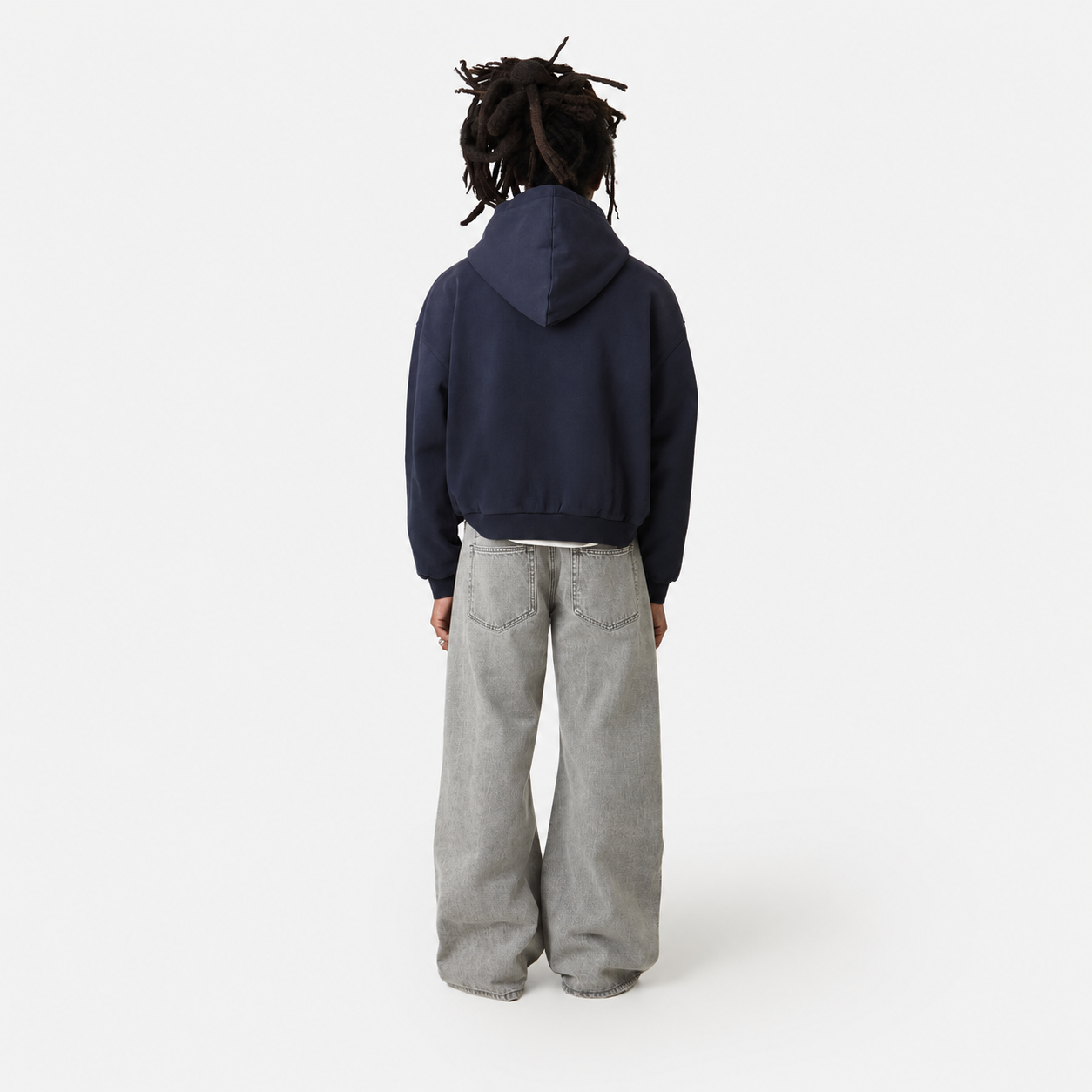 Morgan Grey Balloon Denim Pants