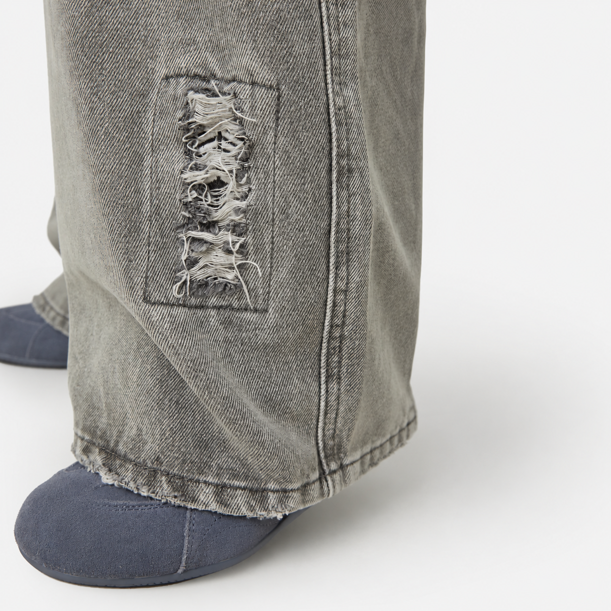 Morgan Grey Balloon Denim Pants