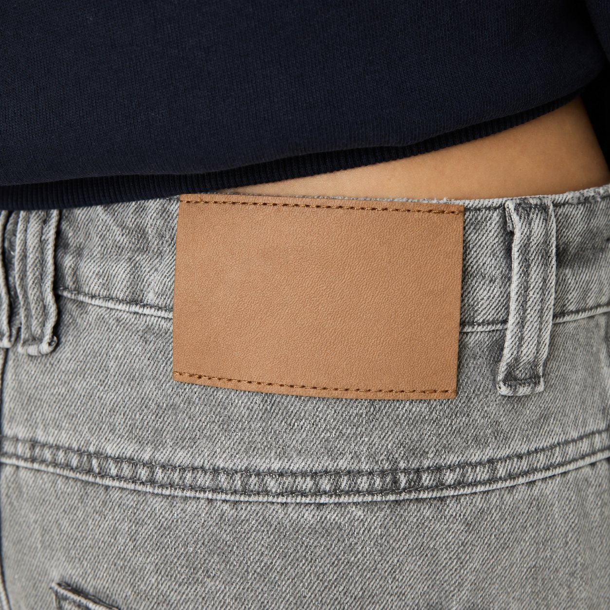 Morgan Grey Balloon Denim Pants