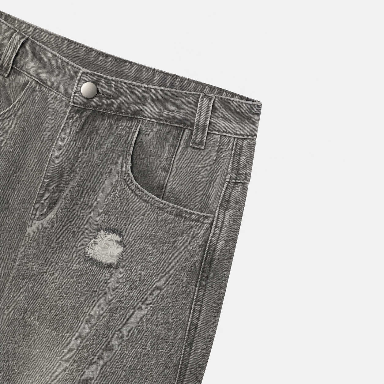 Morgan Grey Balloon Denim Pants
