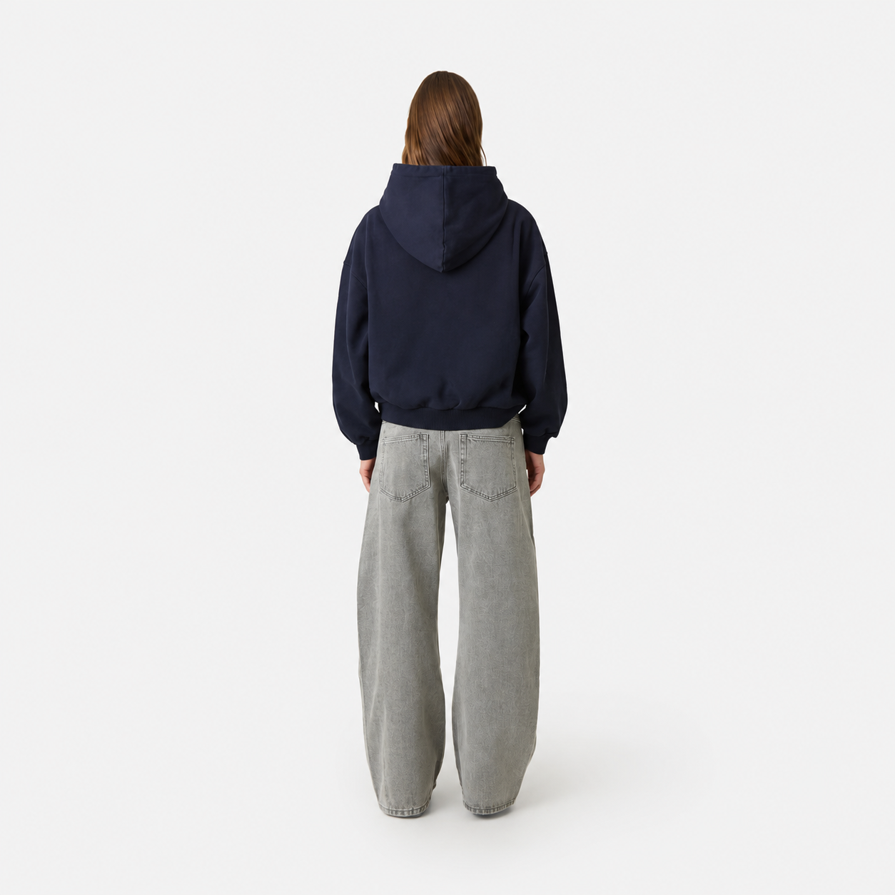 Morgan Grey Balloon Denim Pants