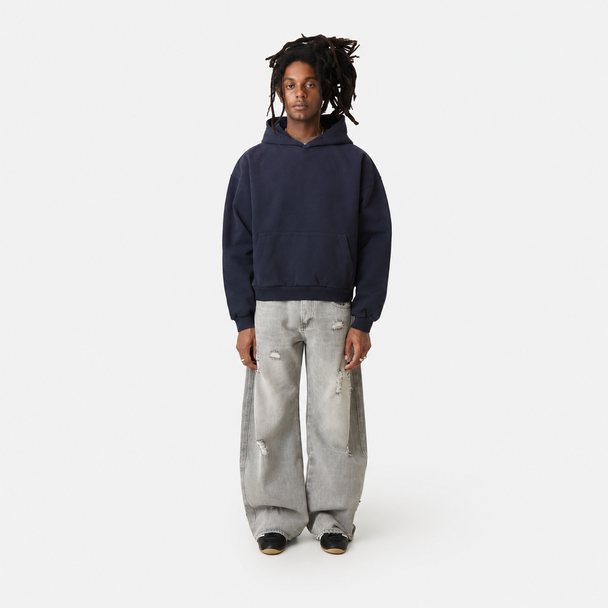 Morgan Grey Balloon Denim Pants