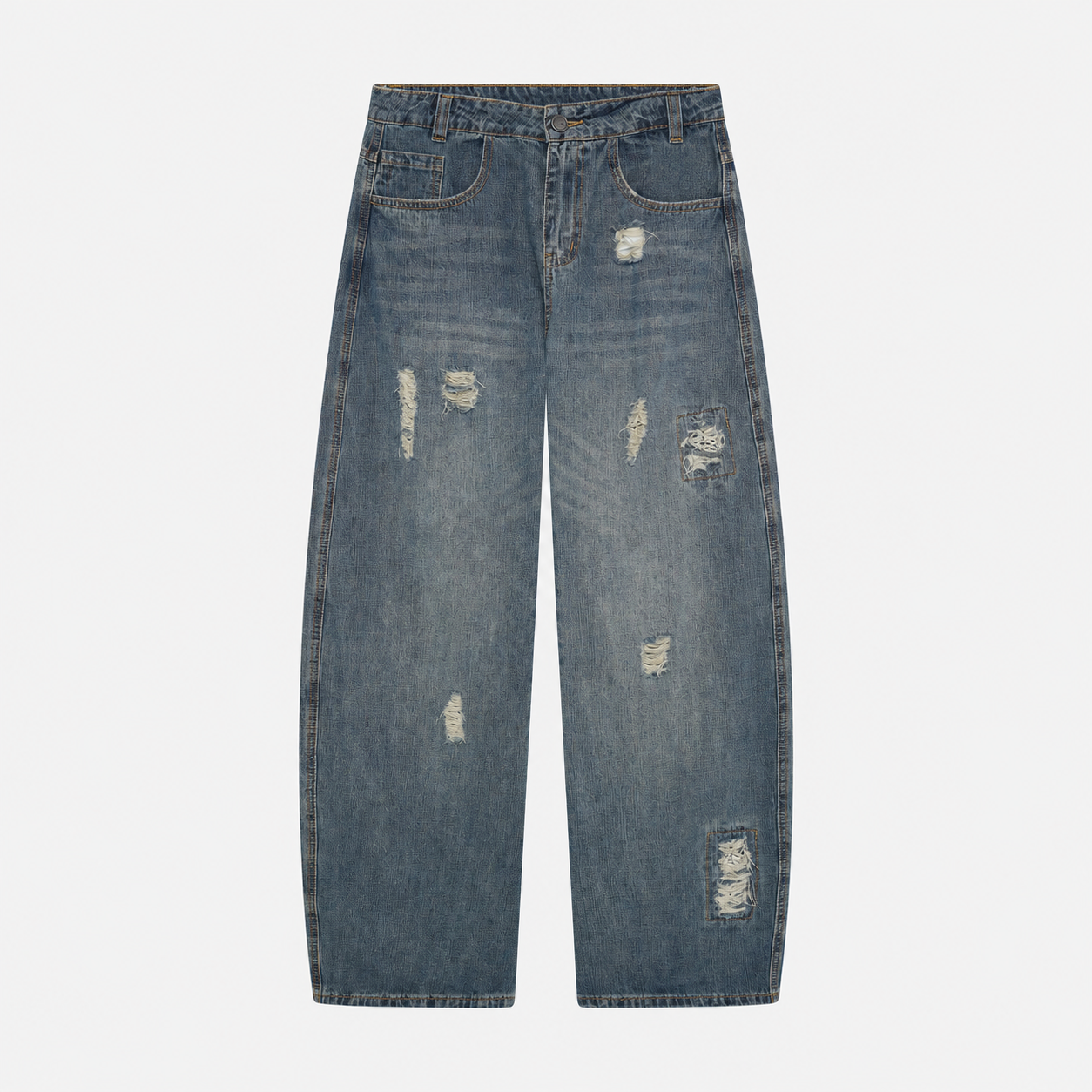 Morgan Blue Balloon Denim Pants