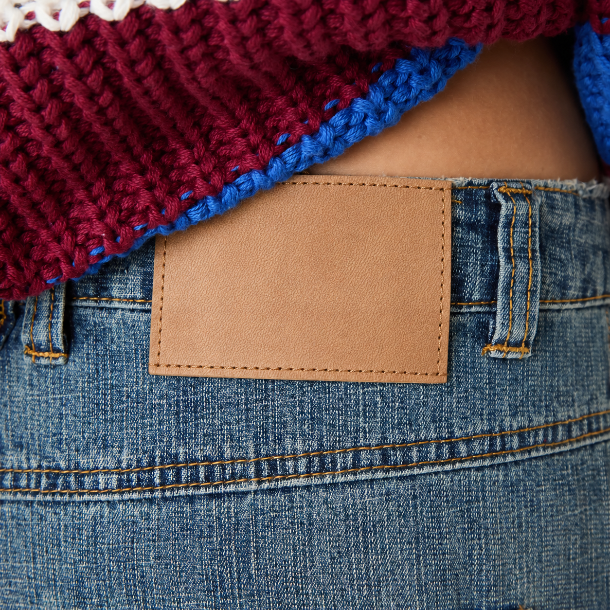 Morgan Blue Balloon Denim Pants