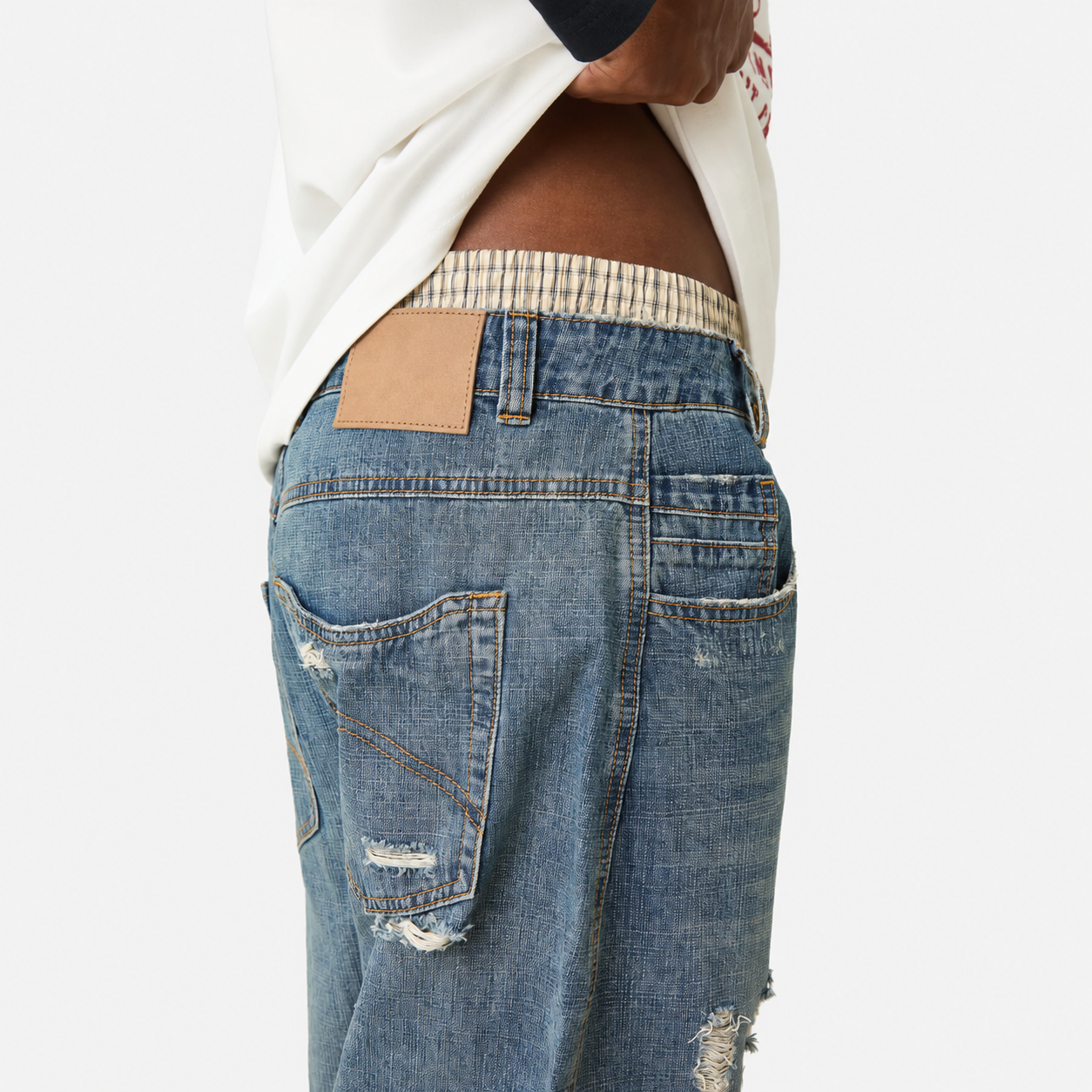 Morgan Blue Balloon Denim Pants