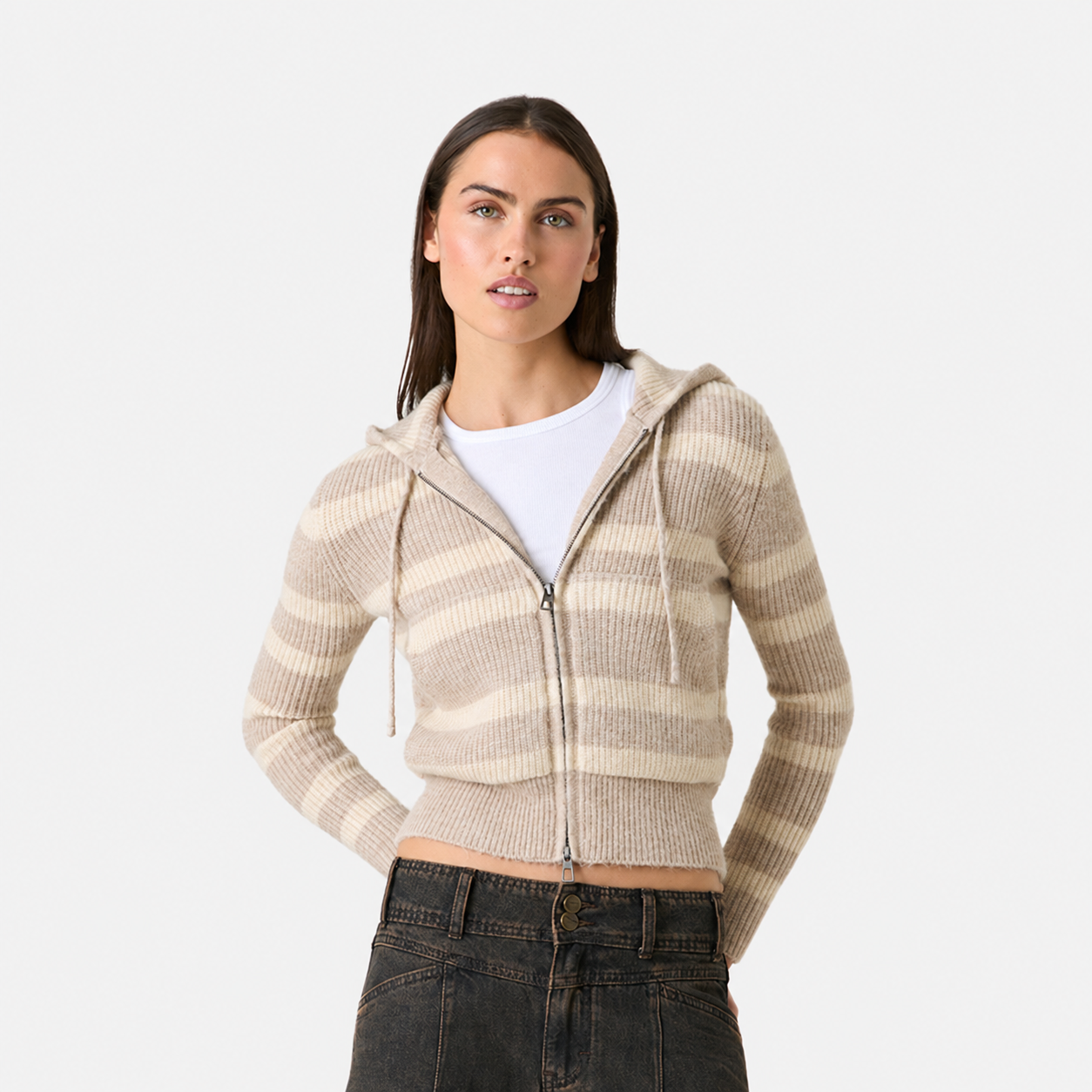 Cala Striped Zipper Knit