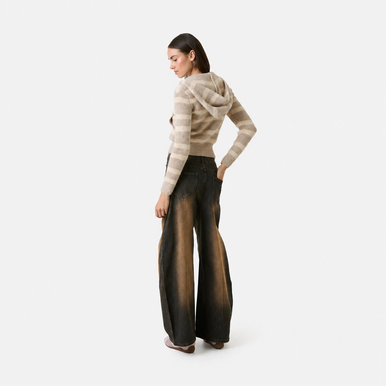 Cala Striped Zipper Knit