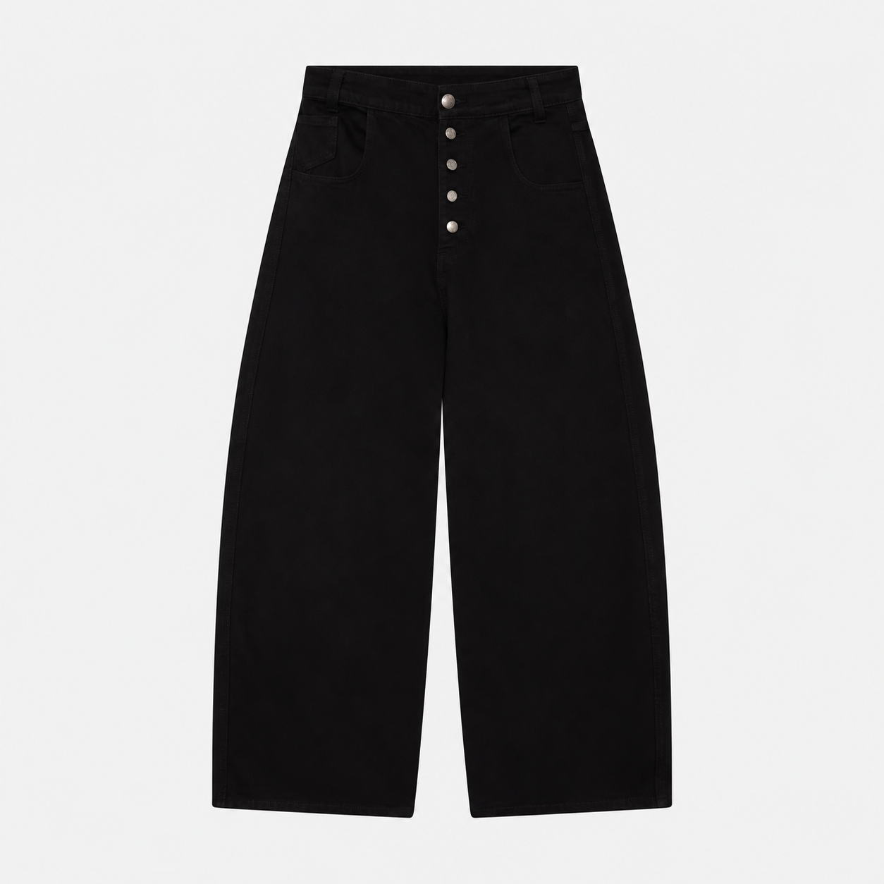 Button Black Pants