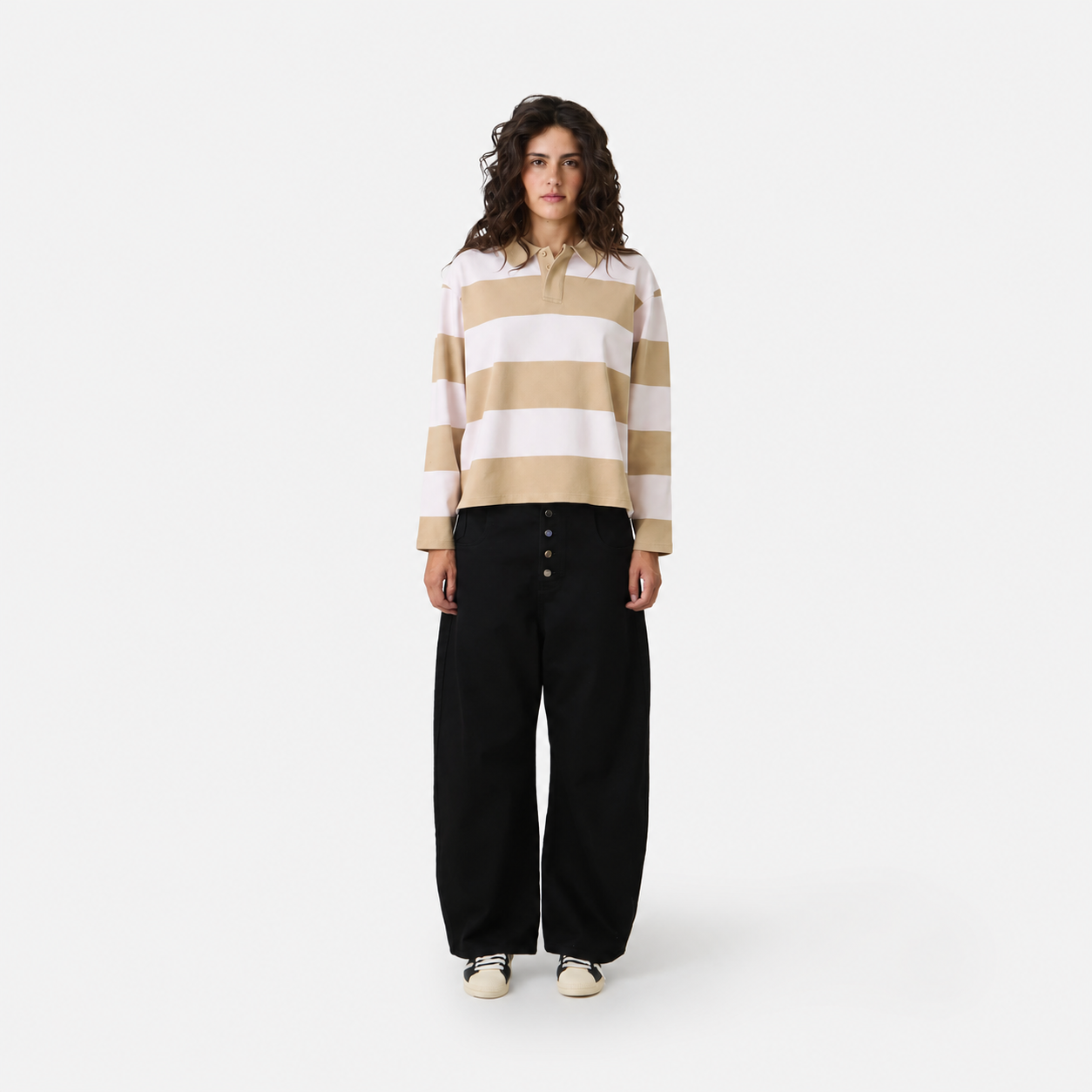 Button Black Pants