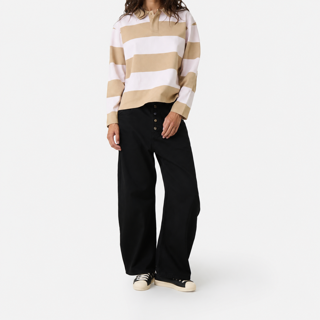 Button Black Pants