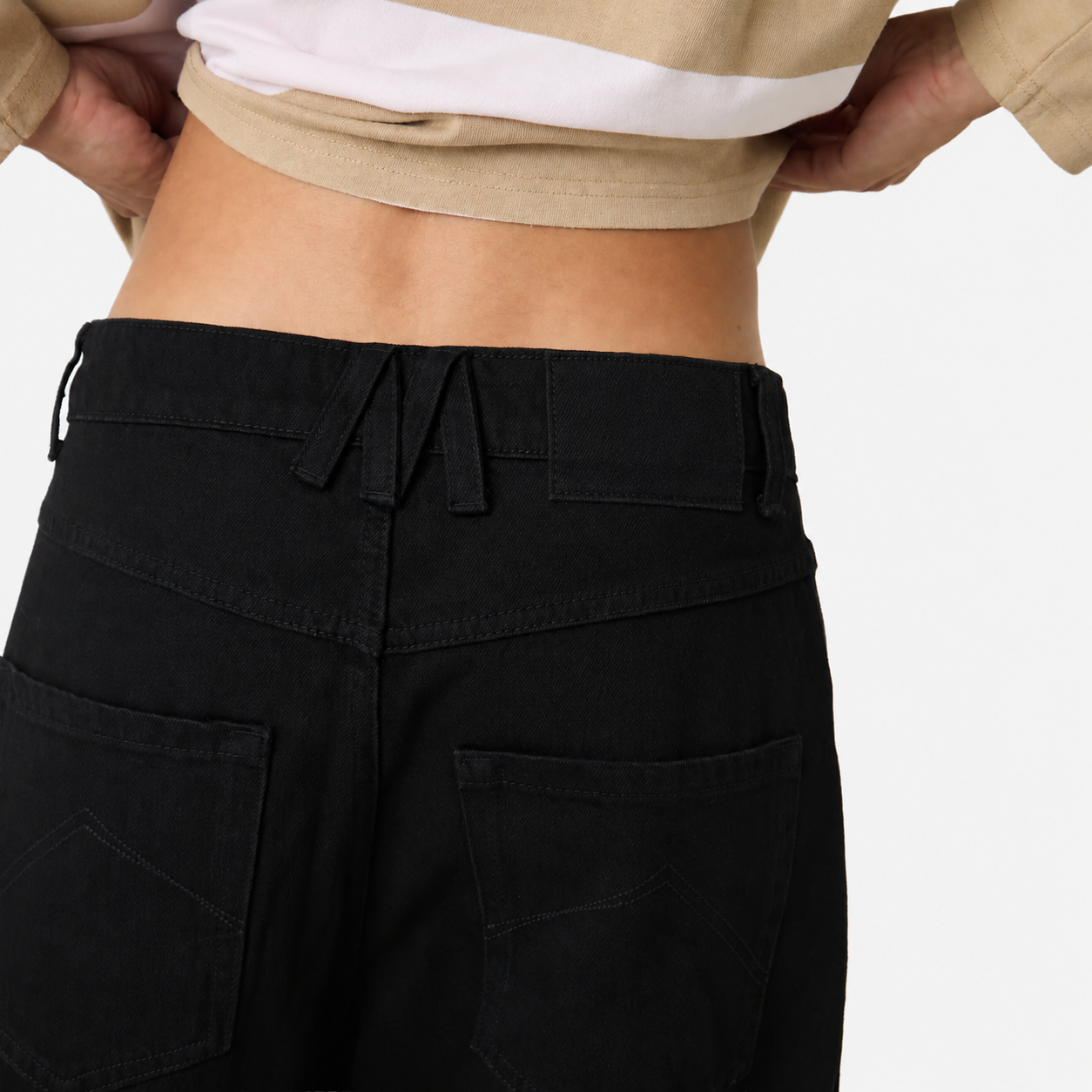 Button Black Pants