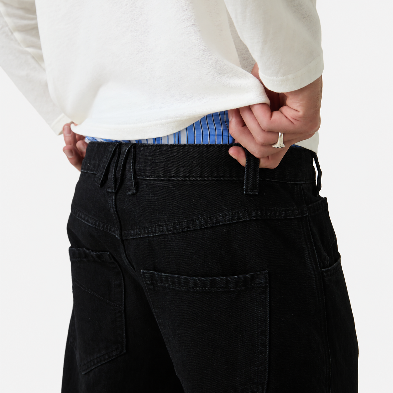Button Black Pants