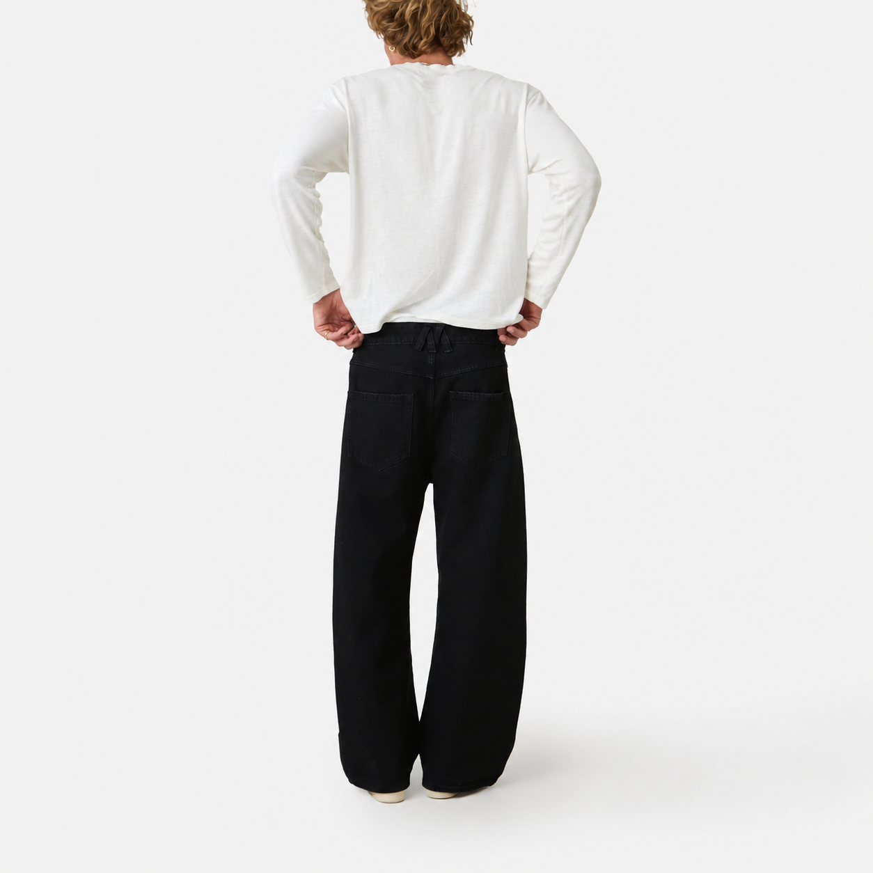 Button Black Pants
