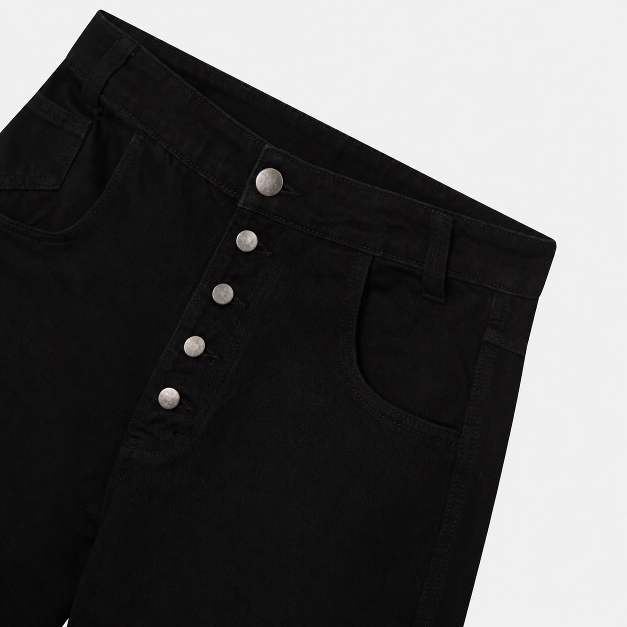 Button Black Pants