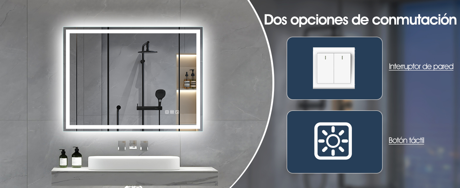 S'bagno espejo baño con luz; espejo baño led; espejos de baño con led; espejo de baño con luz