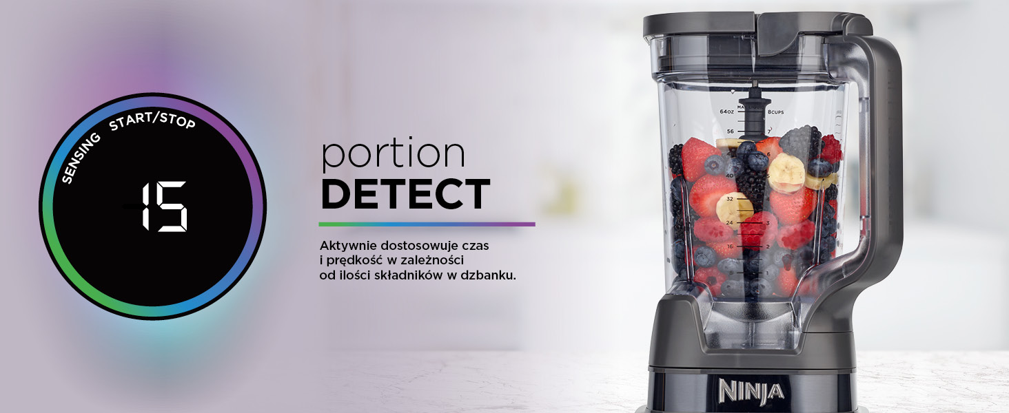Ninja 2-in-1 Detect Power Blender Pro & Single Serve, 1200 W, dzbanek 2 l