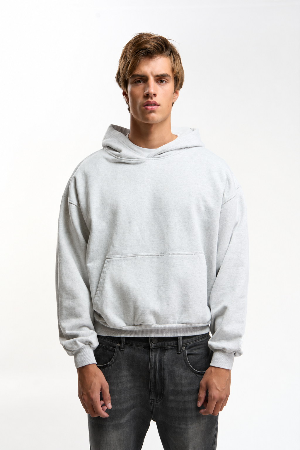 Light Grey Relaxed Hoodie