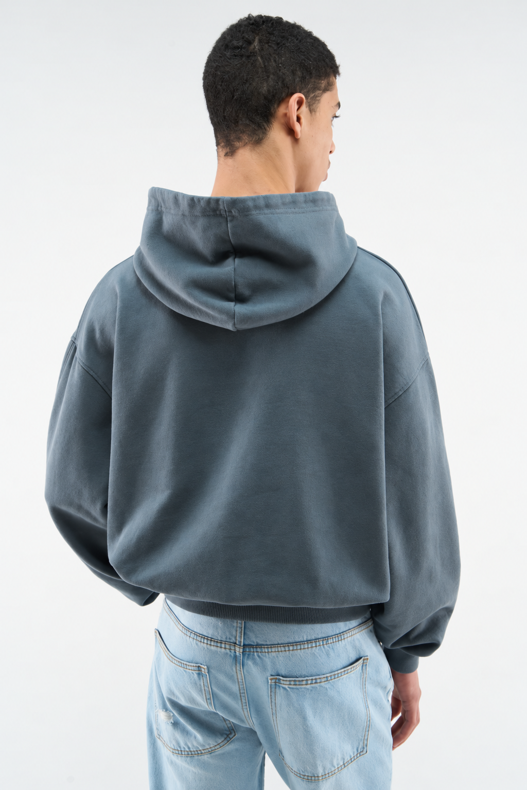 Slate Blue Relaxed Hoodie