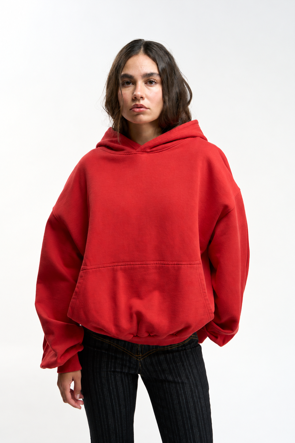Red Relaxed Hoodie