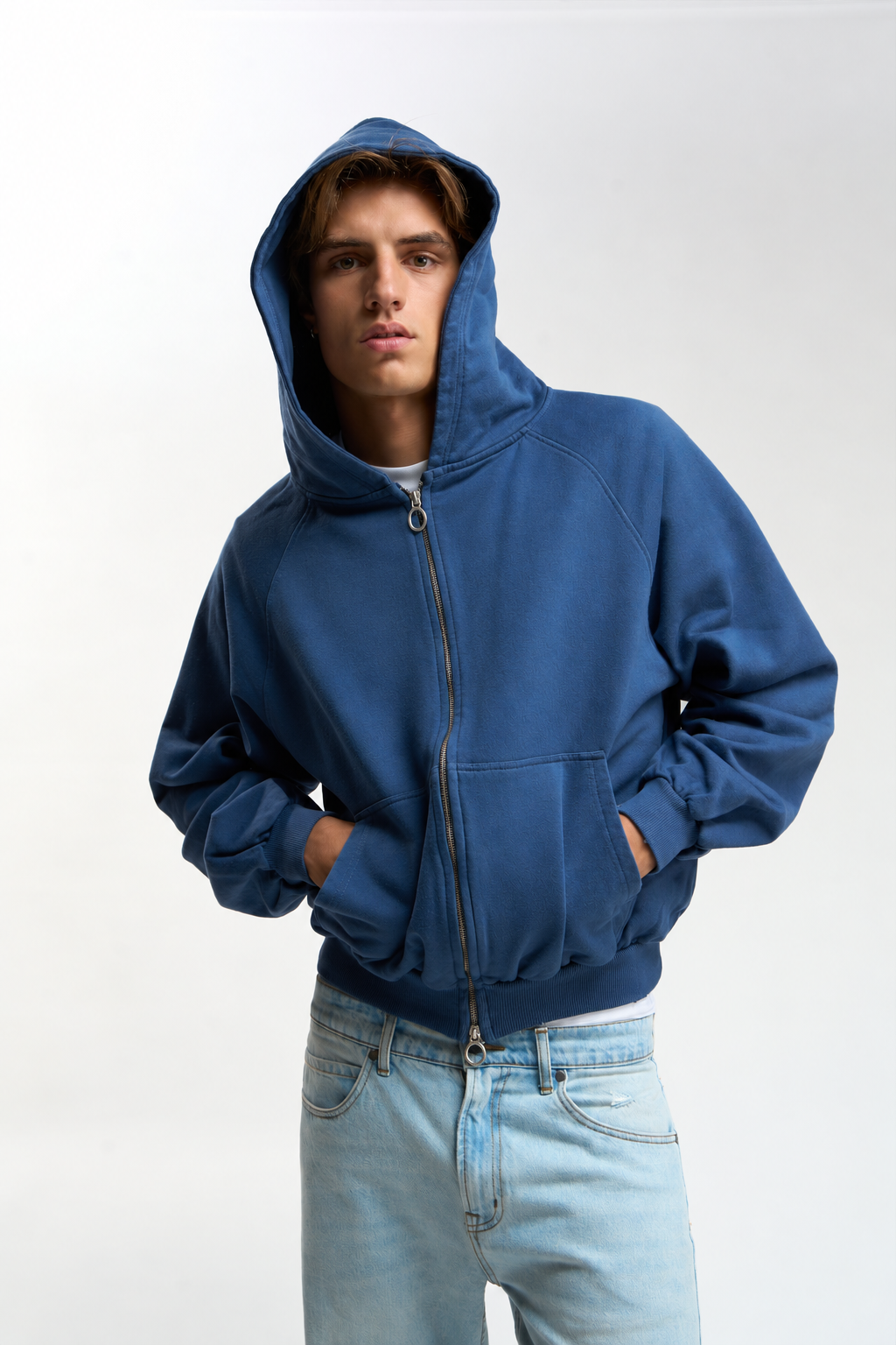 Blue Zip Hoodie