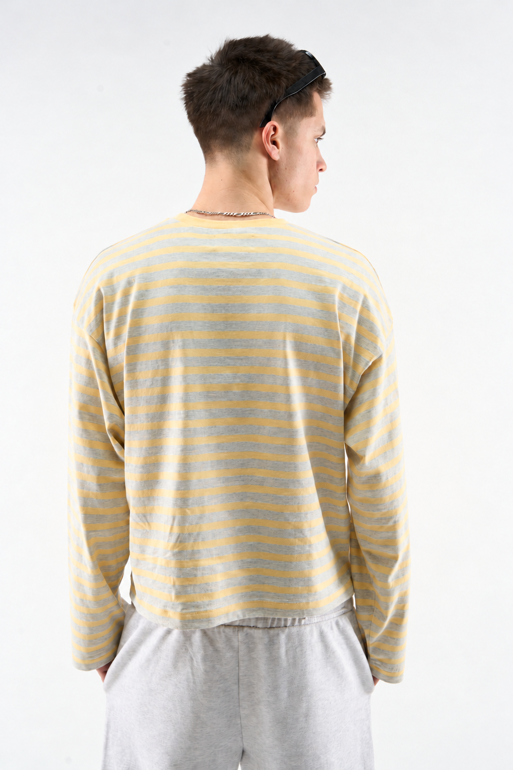Yellow Striped Long-Sleeve Top